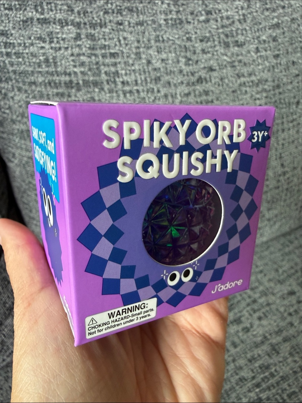 BNIB J’adore Spiky Orb Squishy, Purple